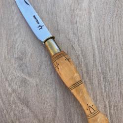 Couteau pliant en buis pyrogravé - Nontron traditionnel