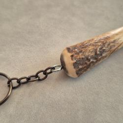 Porte clef bois de cerf 1