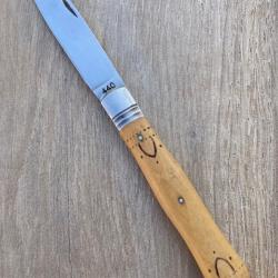 Couteau Nontron en buis pyrogravé | Modèle Violon PP