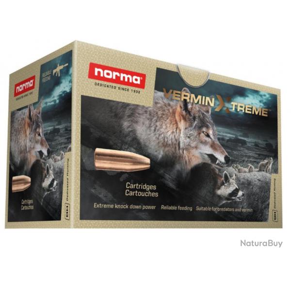 Munitions NORMA 223 REM 4.5G 55gr Vermin Xtreme x2 botes