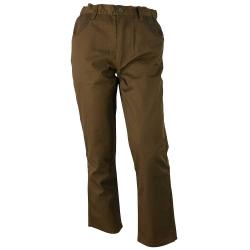 Pantalon Ouverture déperlant homme polyester coton marron 38 à 60