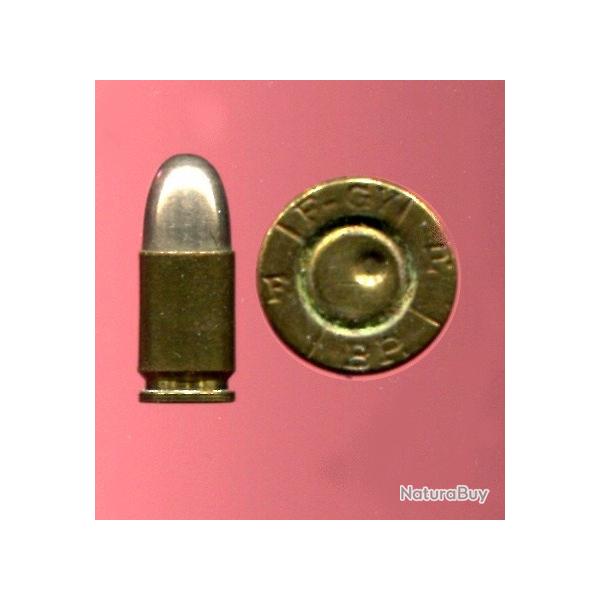 7.65 mm Frommer - RARE marquage hongrois : F-GY/F/P/.BF./ - tui de 13 mm - balle nickel arrondie