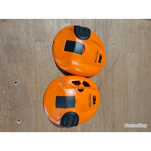 PAIRE DE COQUE PELTOR M3 ORANGE