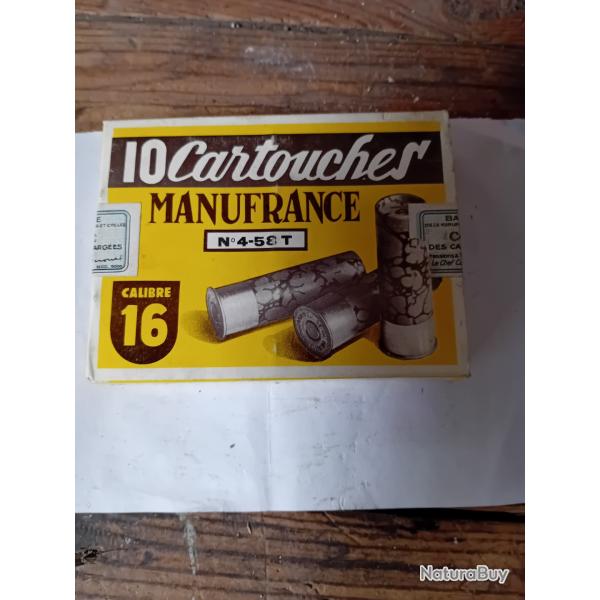 Bote de 10 cartouches anciennes MF CAL 16Jamais ouverte