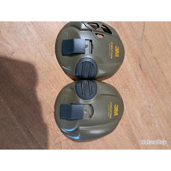 PAIRE DE COQUE PELTOR M3 VERTE