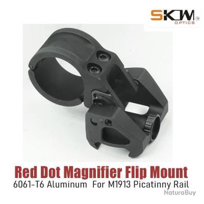 Monture De Télescope Décalée 34 Mm Pour Rail Picatinny 21 Mm - Double Anneau, Profil Haut (41 Mm) - Aluminium Anodisé Noir