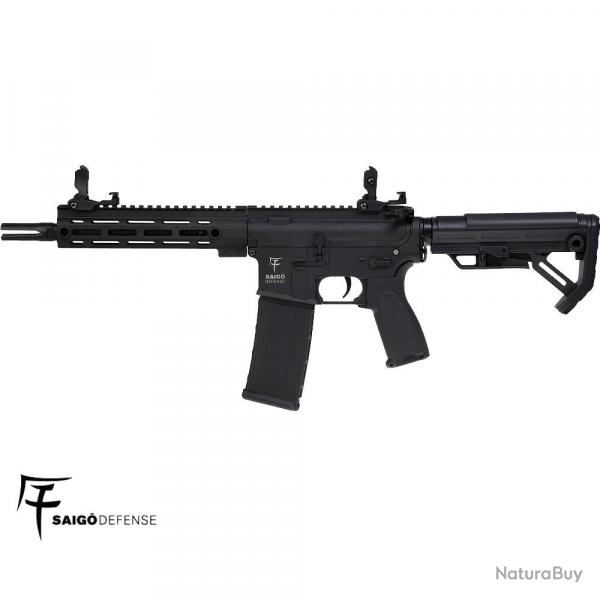 Rplique airsoft AEG SHINOBI NOIR SAIGO DEFENSE M4-M16, chargeur 130 billes