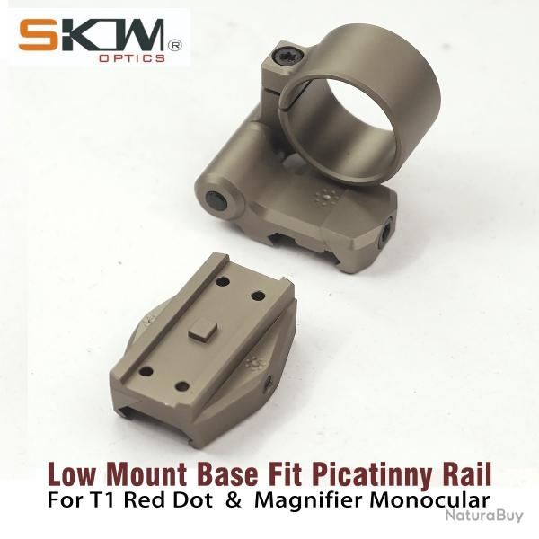 Base de montage monoculaire point rouge, loupe, T2, rail 3X 20mm -**BLACK- LIVRAISON GRATUITE !!