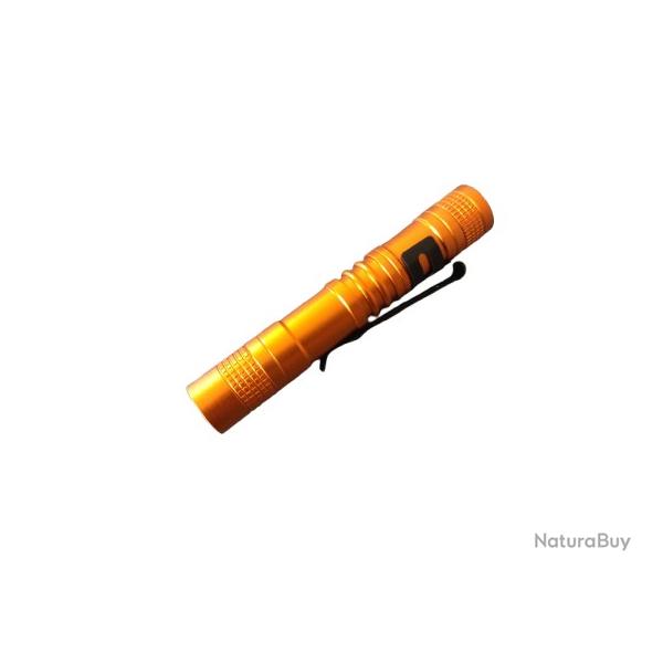 Petite lampe de poche - LED - 300 Lumens - Orange