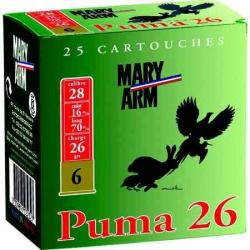 MARY ARM Cartouches de chasse Puma 26 - par boite de 25  28  / 70  26g - 6