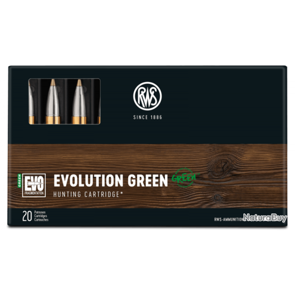 RWS Balles de chasse Evo green - par boite de 20  10,3 x 68   208Gr