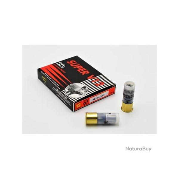 PREVOT Cartouches de chasse V12 subsonique - par boite de 10  12  / 67  29g