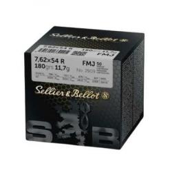 SELLIER BELLOT Balles de chasse Fmj - par boite de 50  7,62 x 54 R   180Gr