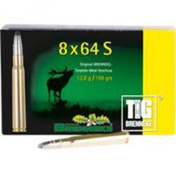 BRENNEKE Balles de chasse Tig brenneke - par boite de 20  8 x 64 S   198Gr