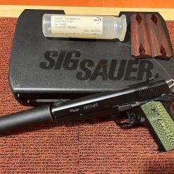 DESTOCK TIR - Pistolet Sig Sauer 1911-22 Noir + Silencieux B&T