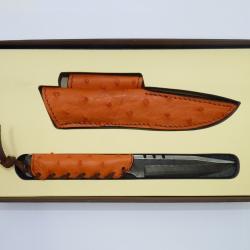 COUTEAU WILDSTEER BABY WILD damas Cuir autruche orange
