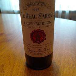 1 bouteille 1967 Saint Émilion