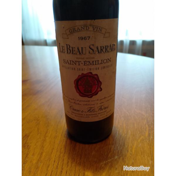 1 bouteille 1967 Saint milion