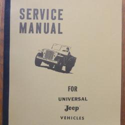 TM JEEP FOR UNIVERSAL VEHICLES CJ2A CJ3A MANUEL TECHNIQUE ET MAINTENANCE MILITARIA WW2