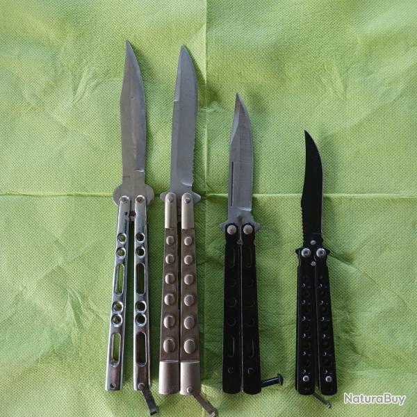 lot de 4 couteaux papillon