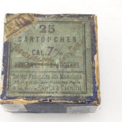 BOITE MUNITIONS CALIBRE 7MM A BROCHE GRENAILLE PLOMB DE 10 REVOLVER LEFAUCHEUX SFM GEVELOT & GOUPILL