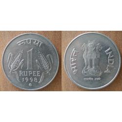 Inde 1 Roupie 1998 Piece Neuve Roupies Rupees Rupee