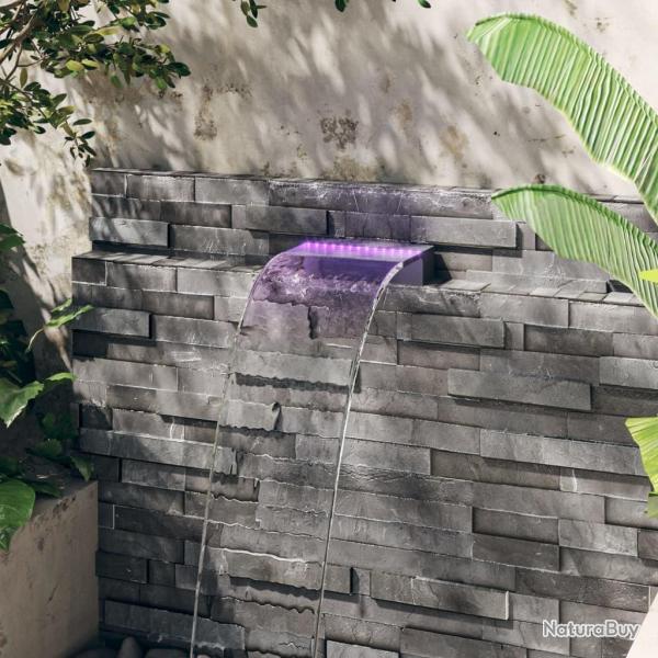 Dversoir pour cascade avec LED RVB Acrylique 30 cm