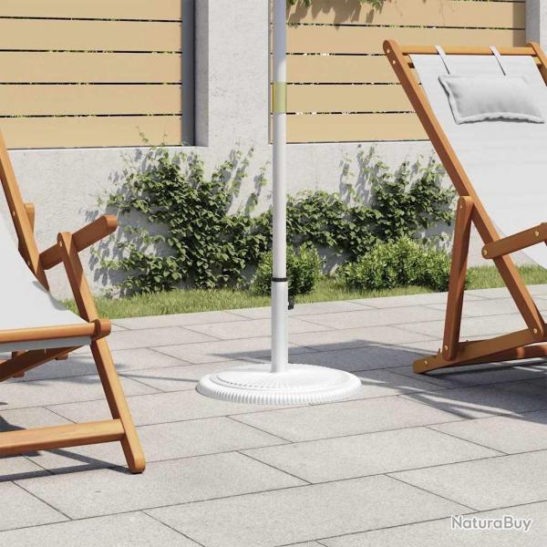 Socle de parasol Blanc 45x45x30 cm Fonte