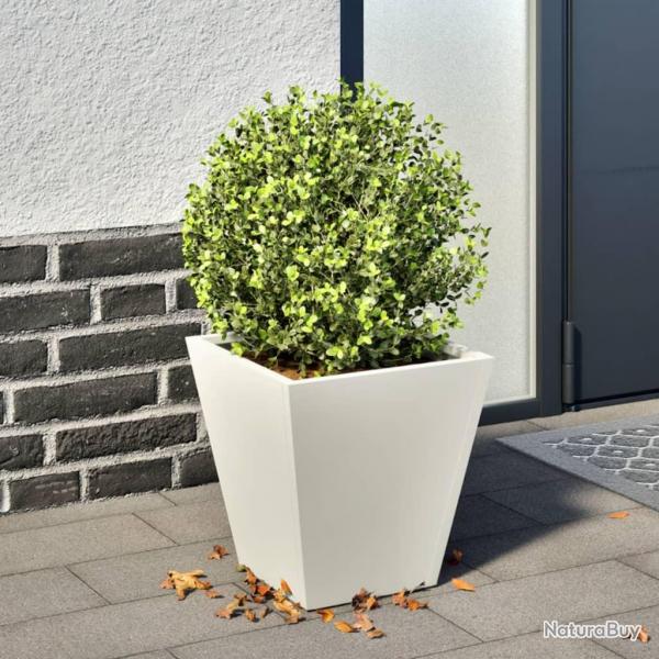 Jardinire blanc 30x30x30 cm acier