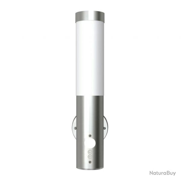 Applique murale extrieure avec capteur de mouvement inox
