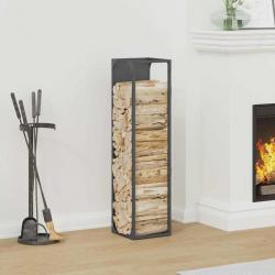 Portant de bois chauffage anthracite 25x25x100 cm