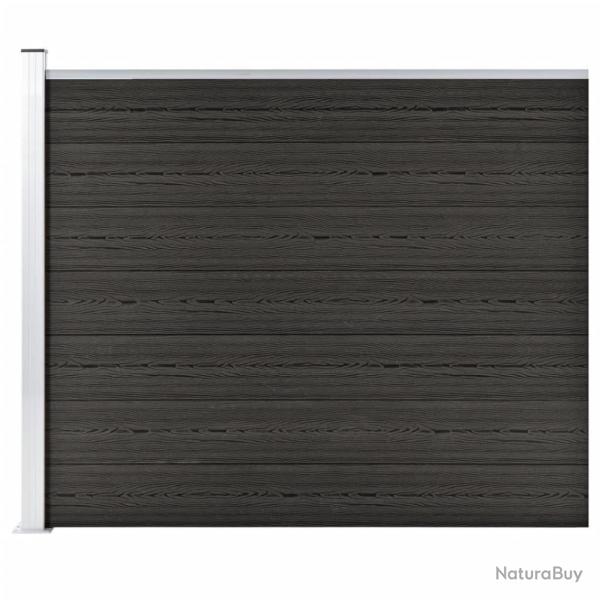Panneau de clture WPC 175x146 cm Gris