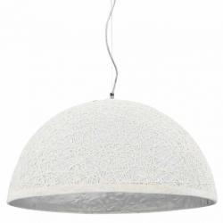 Lampe suspendue Blanc et argenté Ø50 cm E27