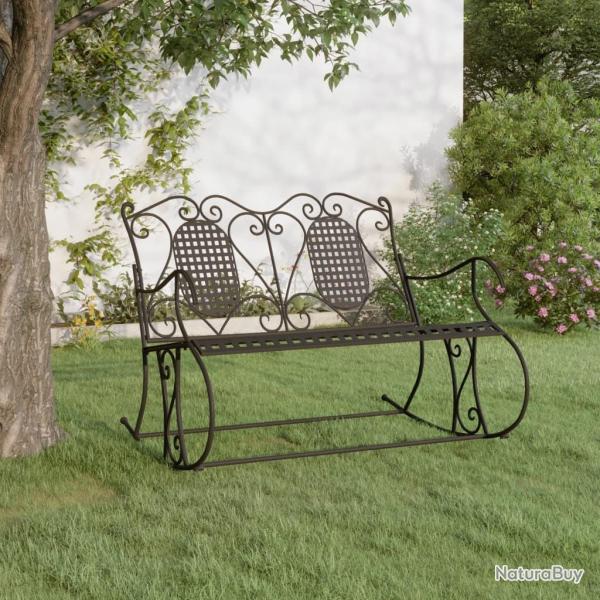 Banc  bascule 2 places 113 cm noir acier