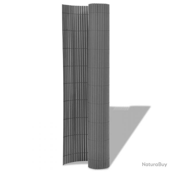 Clture de jardin double face PVC 150x300 cm gris