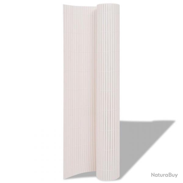 Clture de jardin double face PVC 150x300 cm Blanc