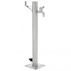 Colonne à eau de jardin ronde Acier inoxydable 65 cm