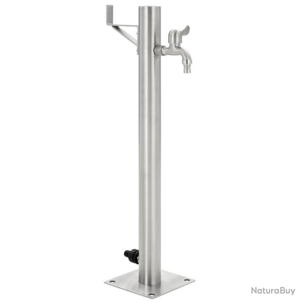 Colonne  eau de jardin ronde Acier inoxydable 65 cm