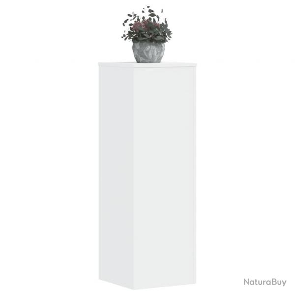 Supports pour plantes 2 pcs blanc 33x33x100cm bois d'ingnierie