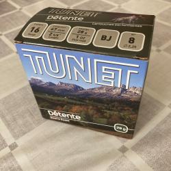 Vends boîte de 25 cartouches Tunet "Détente" calibre 16/67 plomb n°8