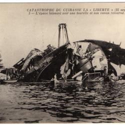 CPA - La catastrophe du Cuirassé « Liberté » - 25 septembre 1911  -N°3151