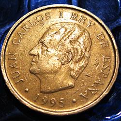 Espagne  piece de 100 pesetsas (Carlos ) 1995