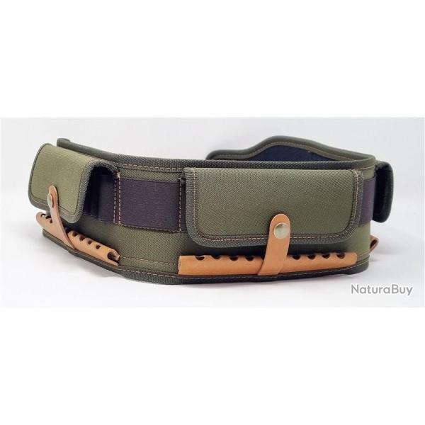 Cartouchire carabine Cordura avec pare ogives cuir