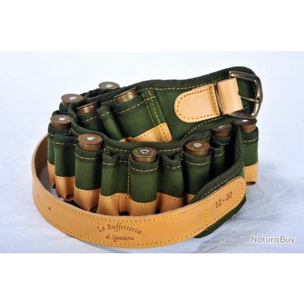 Cartouchire en cuir et cordura cal 12 - 25 tubes