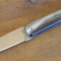 Ancien couteau type chasse Issard Plein Manche Corne Blonde