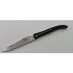 Ancien couteau Laguiole Ginisty Plein Manche Corne Noir