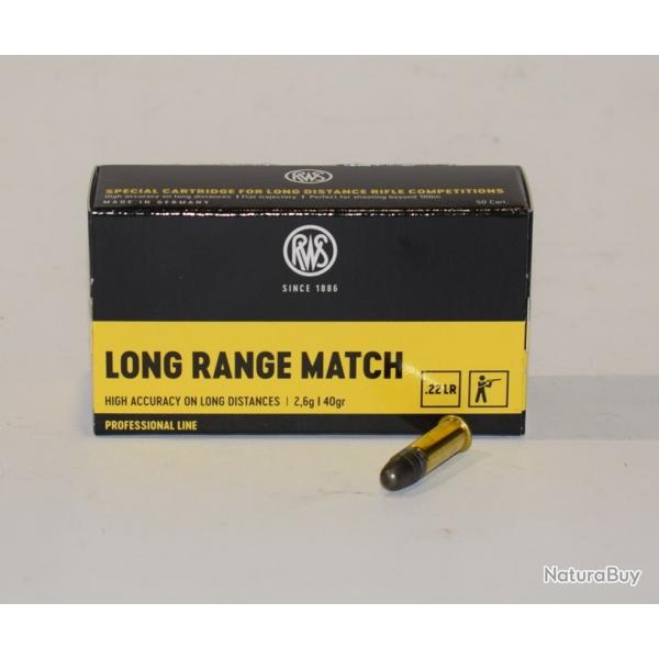 boite 50 cartouches RWS 22 long range match 40 grains 2433398