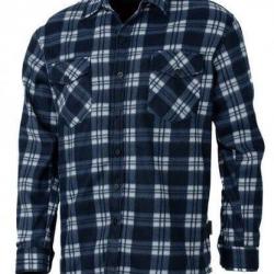 Chemise polaire à carreaux bleue TREELAND-XXL