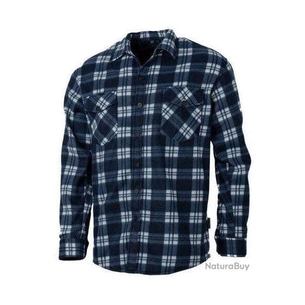 Chemise polaire  carreaux bleue TREELAND-XXL