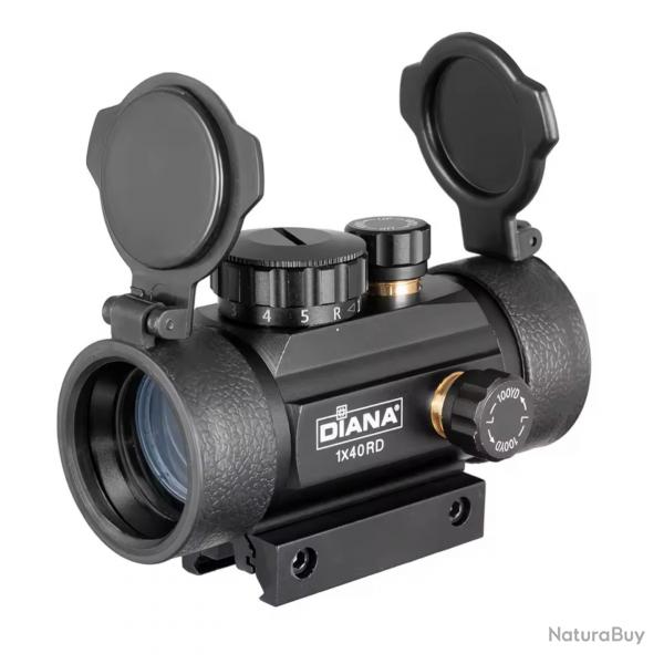 Lunette de vise 1x40RD point rouge/vert 5MOA - montage 11 mm & 20 mm -tanche, chasse & tir sportif